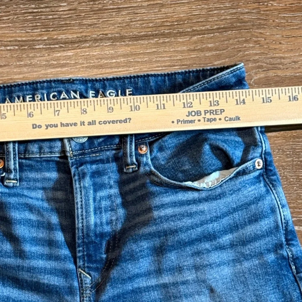 American Eagle Airflex+ Mens Straight Leg Jeans Medium Wash Blue Denim 28x28" - Picture 7 of 8